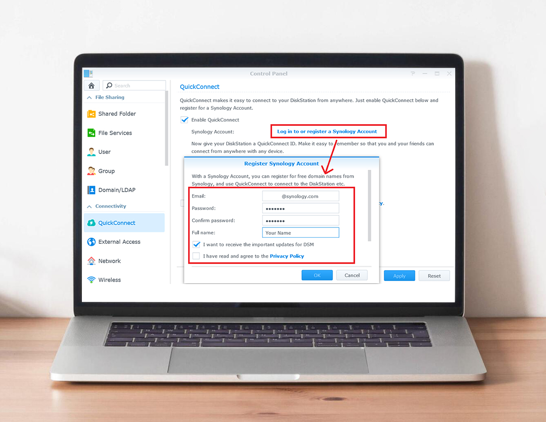 Synology login